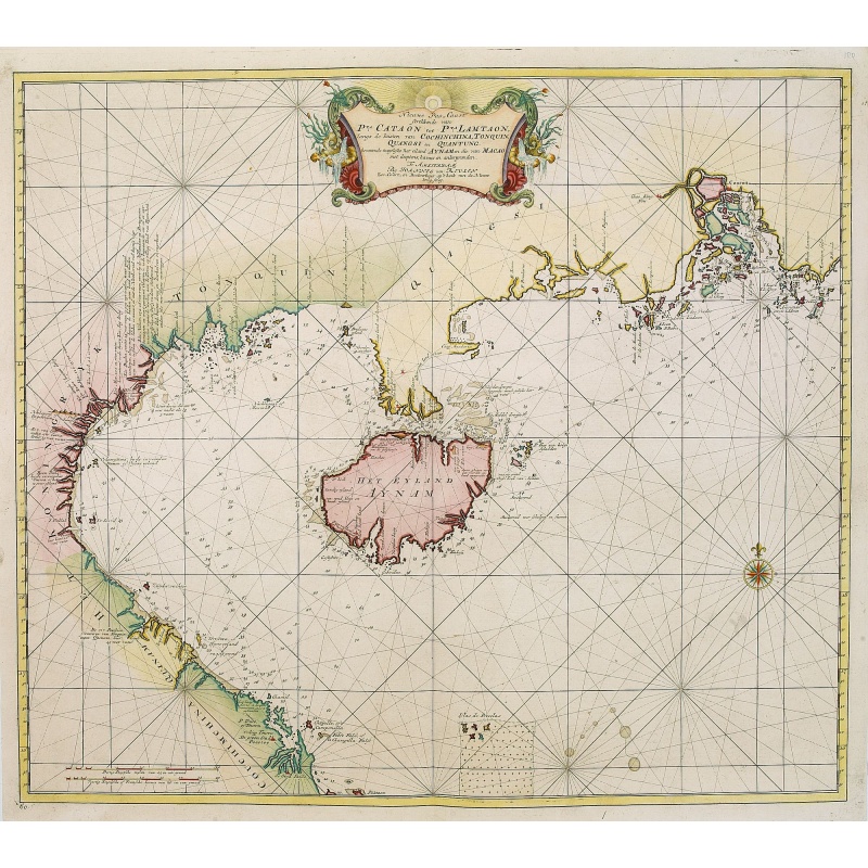 Nieuwe Pas=Caart strekkende van Pta Cataon tot Pta. Lamtoan, langs de kusten van Cochinchina, Tonquin, Quangsi en Quantung [?] van Macao.